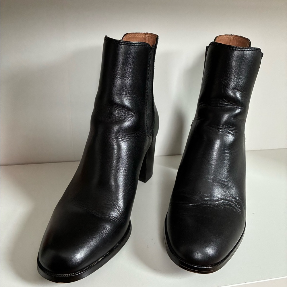 Madewell Leather High Heel Chelsea Boots - The Laura